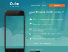 Tablet Screenshot of calminthestormapp.com